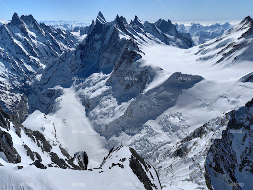 Snow covered mountains