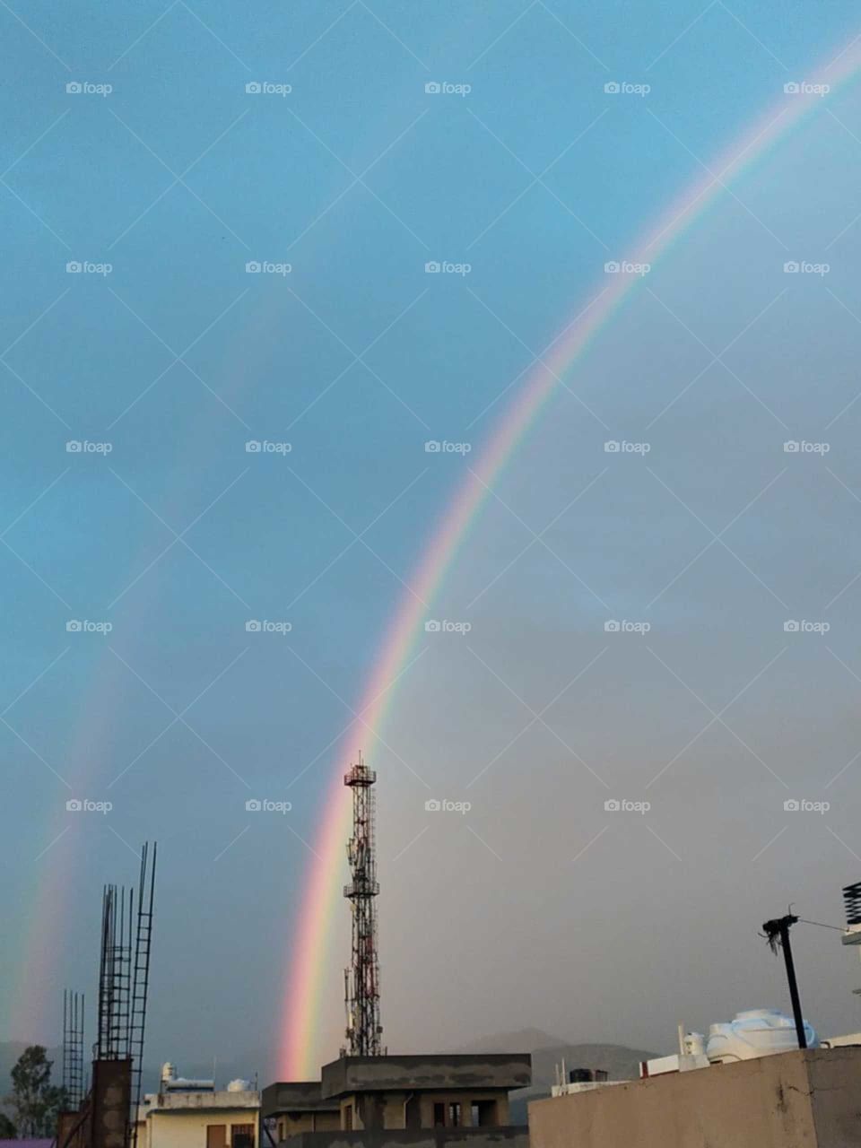 Glorious rainbow after an unexpected shower