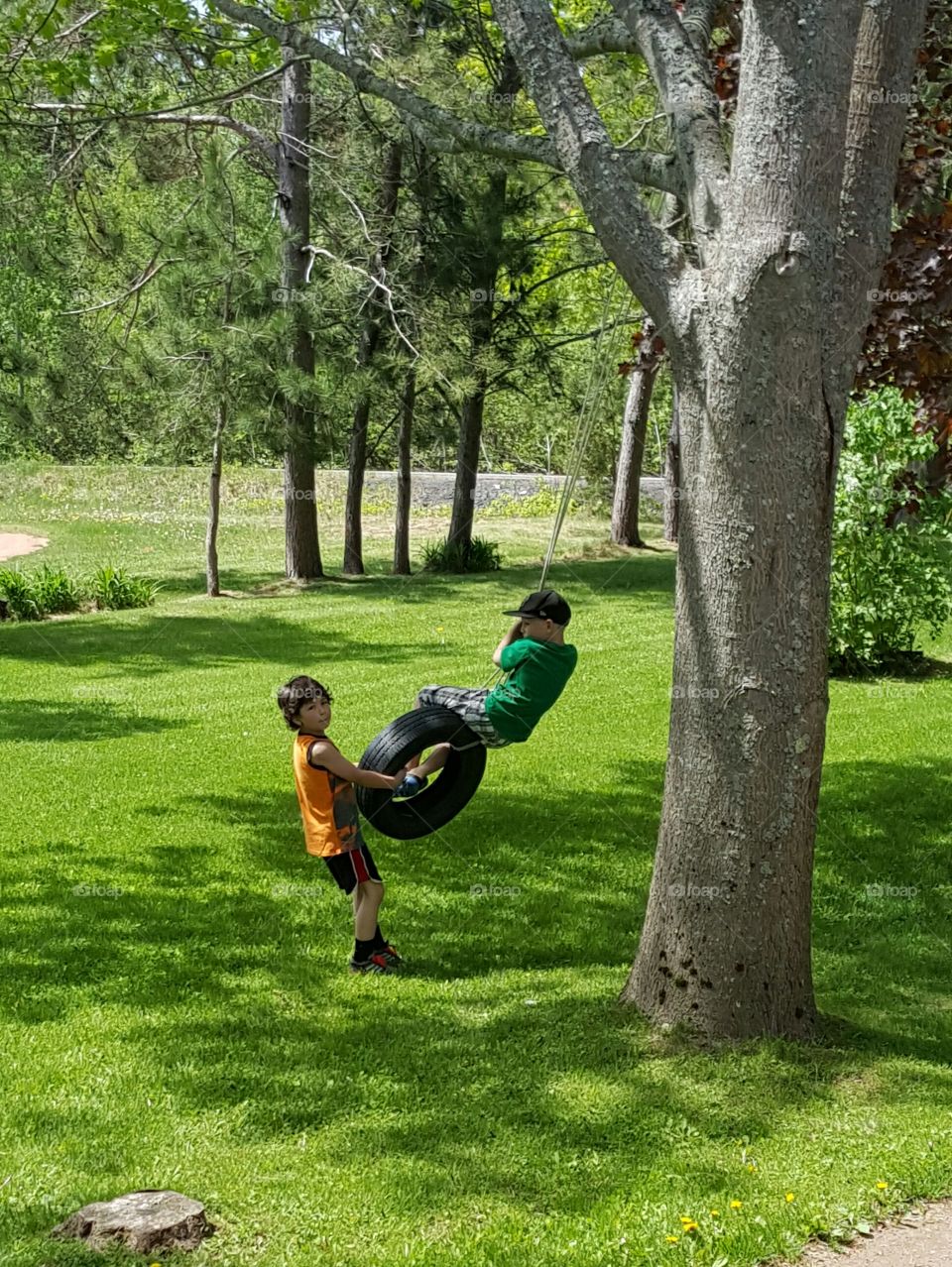 boys will be boys. my boys having a blast in the country