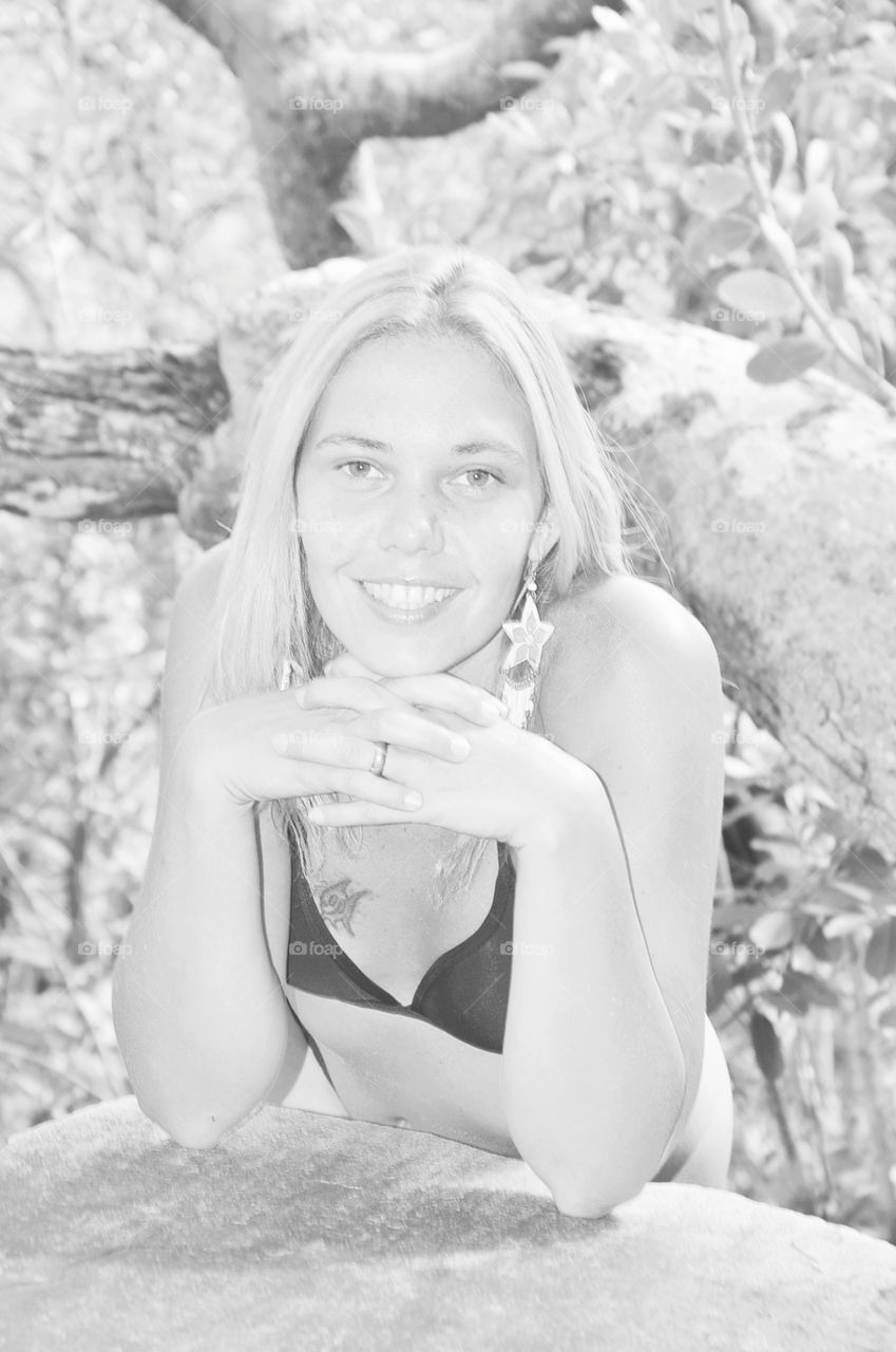 girl and Black an withe