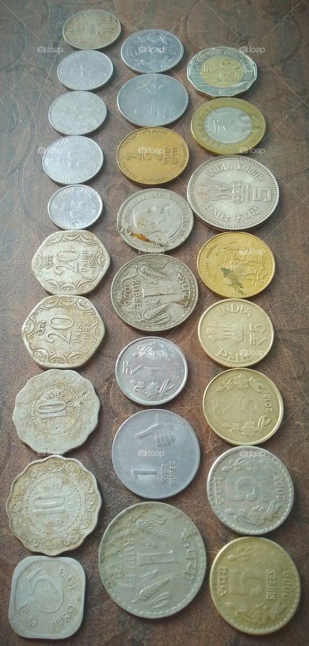 Currency, coins.