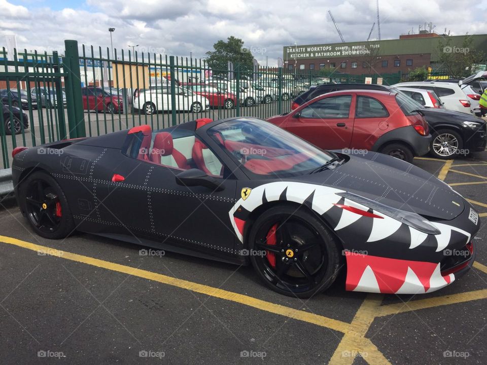 Special color effect on a Ferrari
