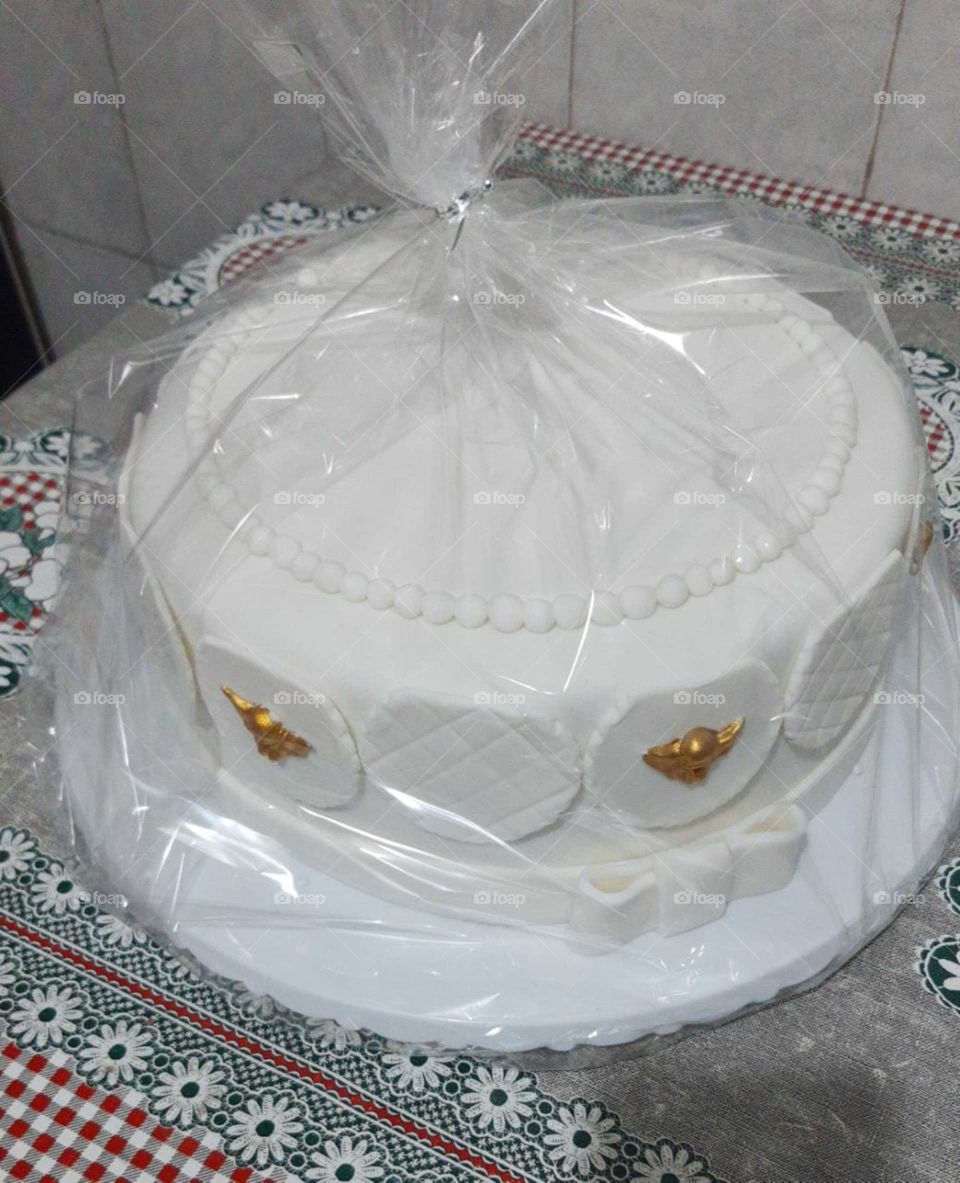 Decoração artística no bolo, perfeição