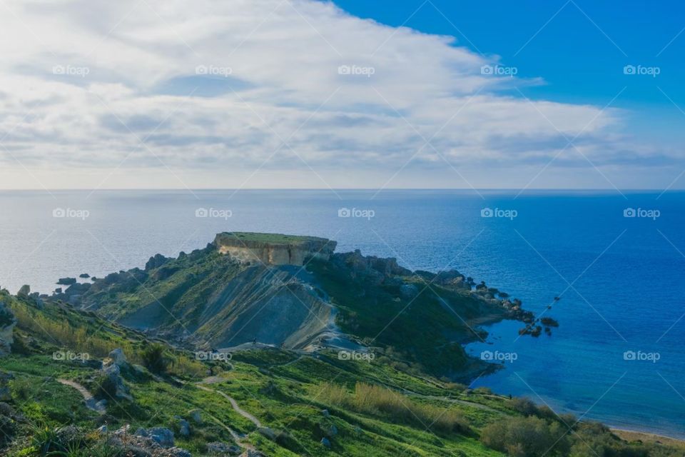 Blue sky and white cloud