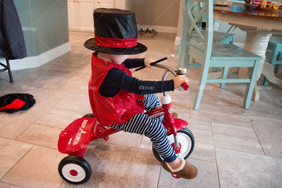 Magician on a tricycle