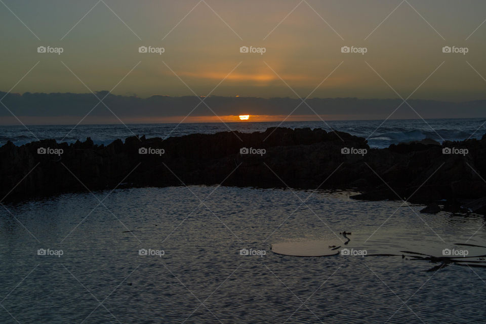 SUNSET VIEW AT THE SEA