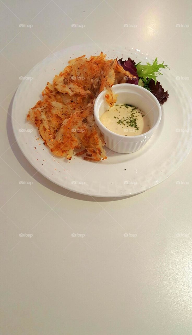 Potato Pancakes with Cream