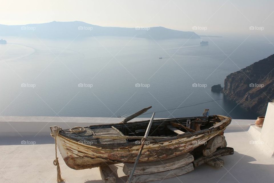 Santorini boat