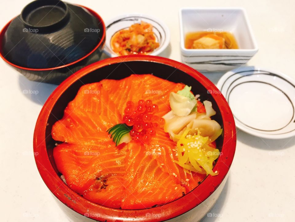 Salmon Rice in Fuji Restaurant