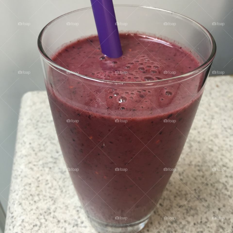 Purple mixed berry smoothie. 