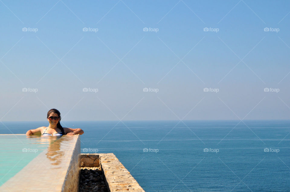 landscape beach ocean girl by vpsphotography
