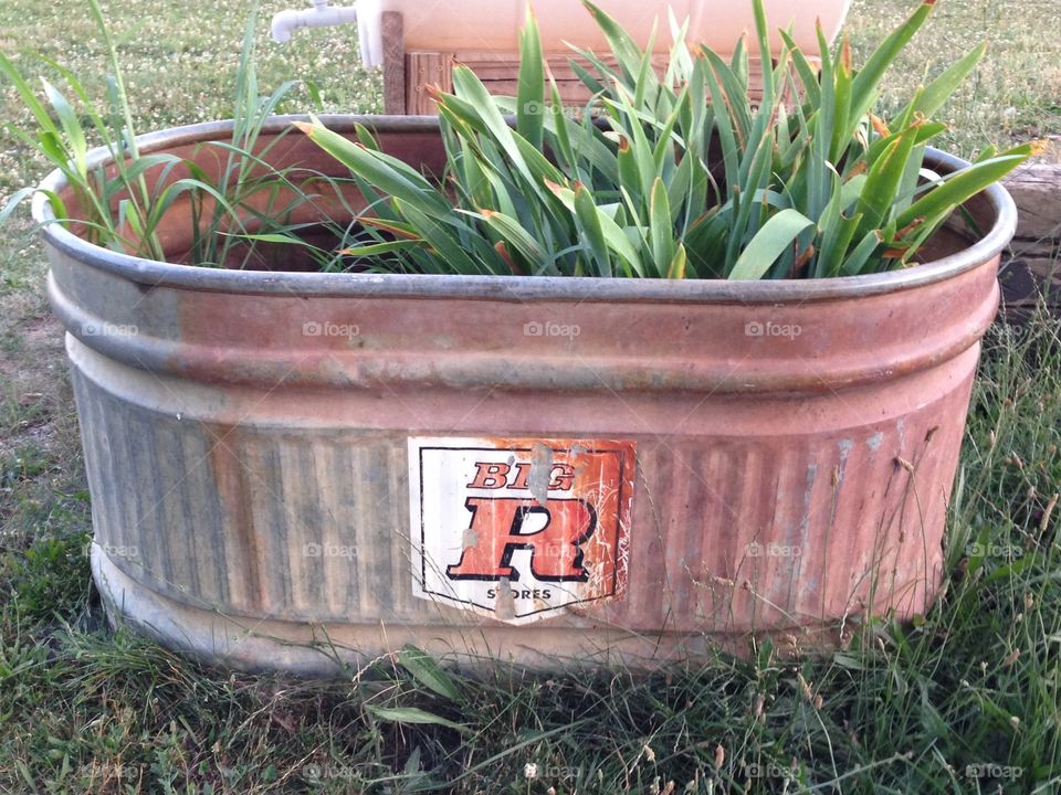 Big R store metal trough