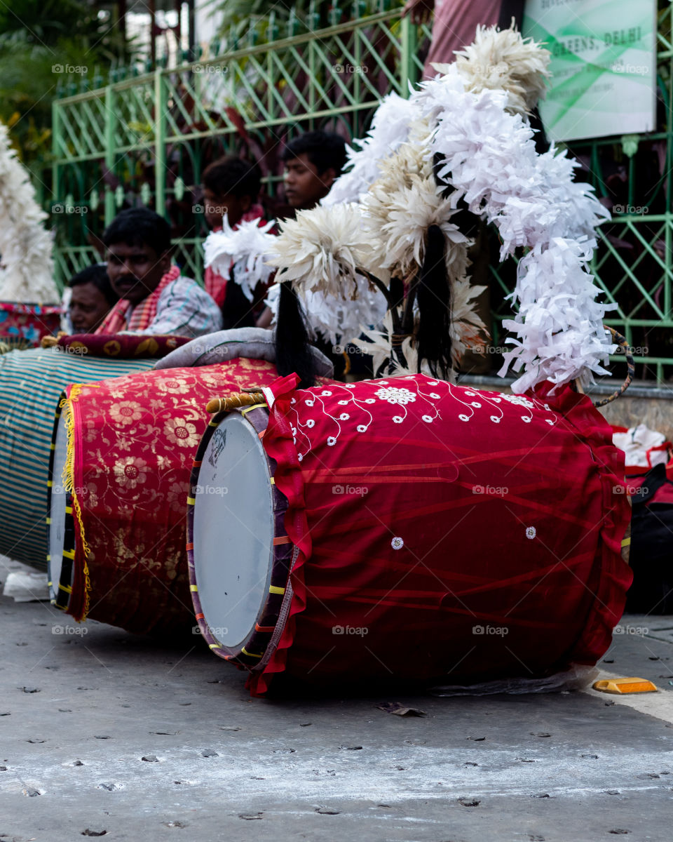 The dhak (Bengali: ঢাক) is a huge membranophone instrument from South Asia.