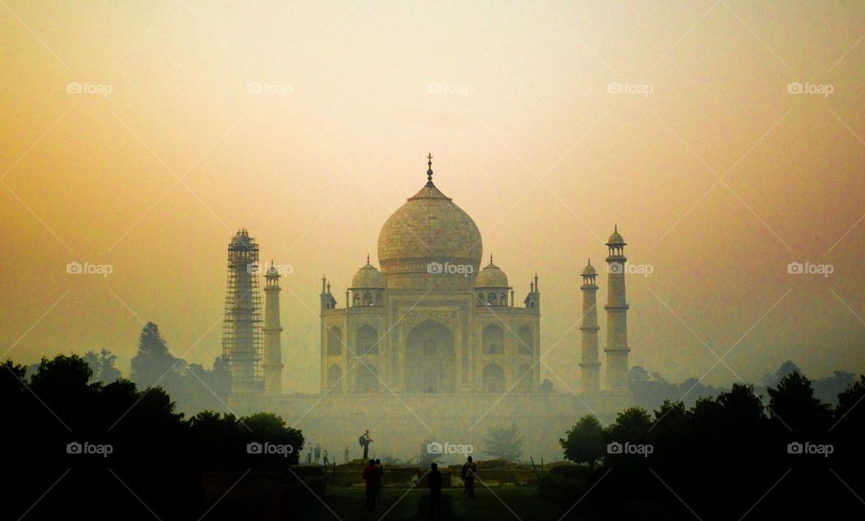 Taj Mahal in sunset