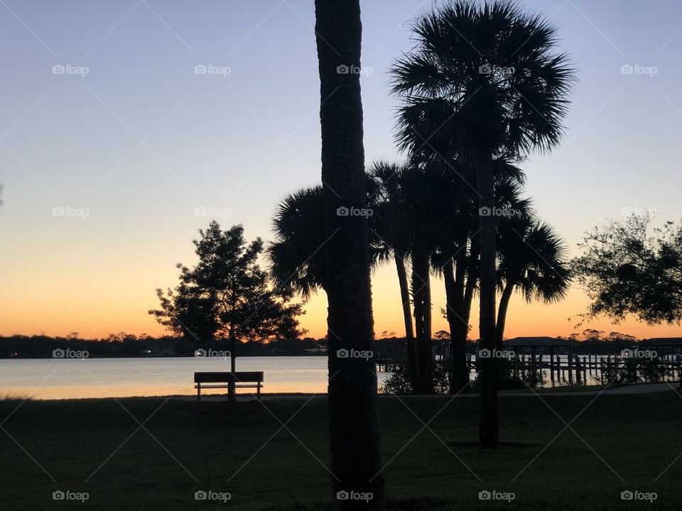 Ormond Beach Florida at sunset