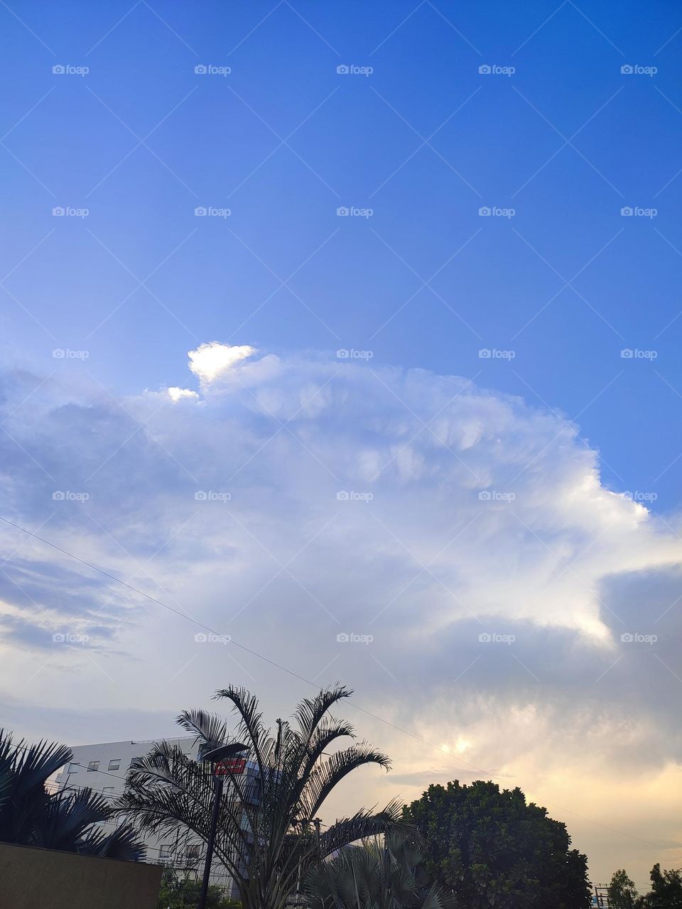 beautiful clouds in the blue sky.