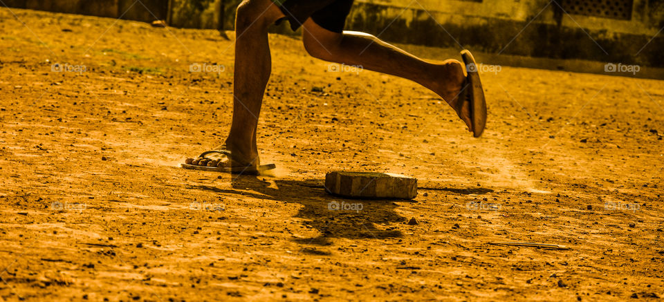 a boy playing