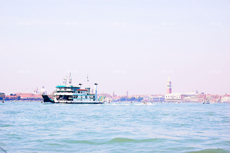 Taking the ferry in Venice