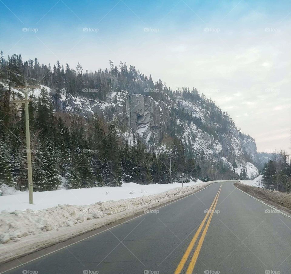 beautiful drive through the mountains of Ottawa Ontario Canada