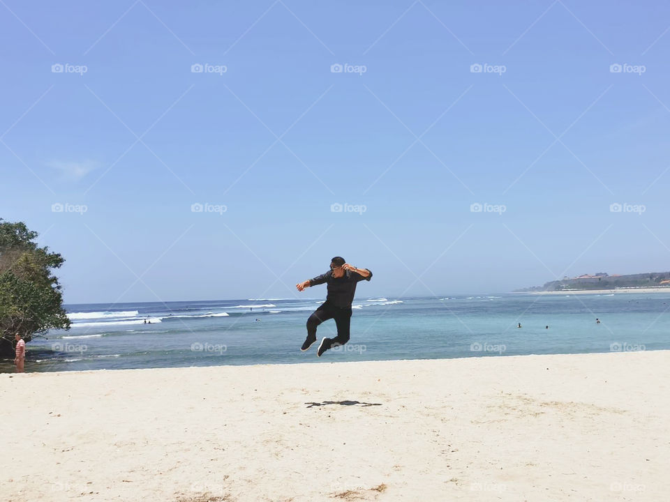 jump on the beach