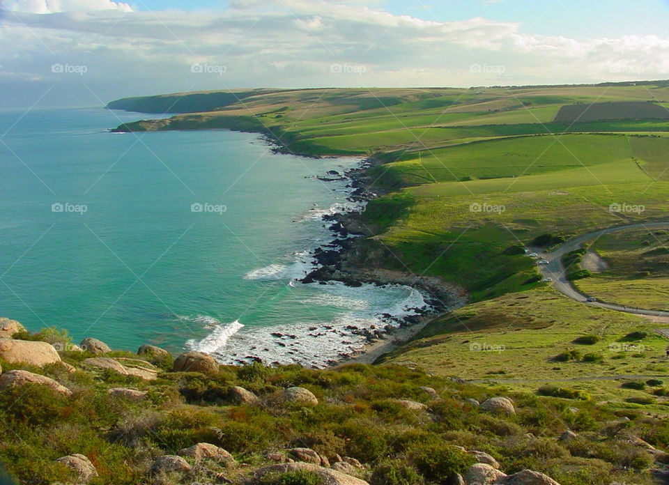 ocean green water autumn by kshapley