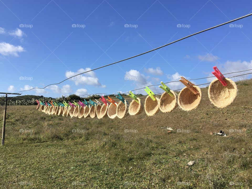 Little baskets in open air
