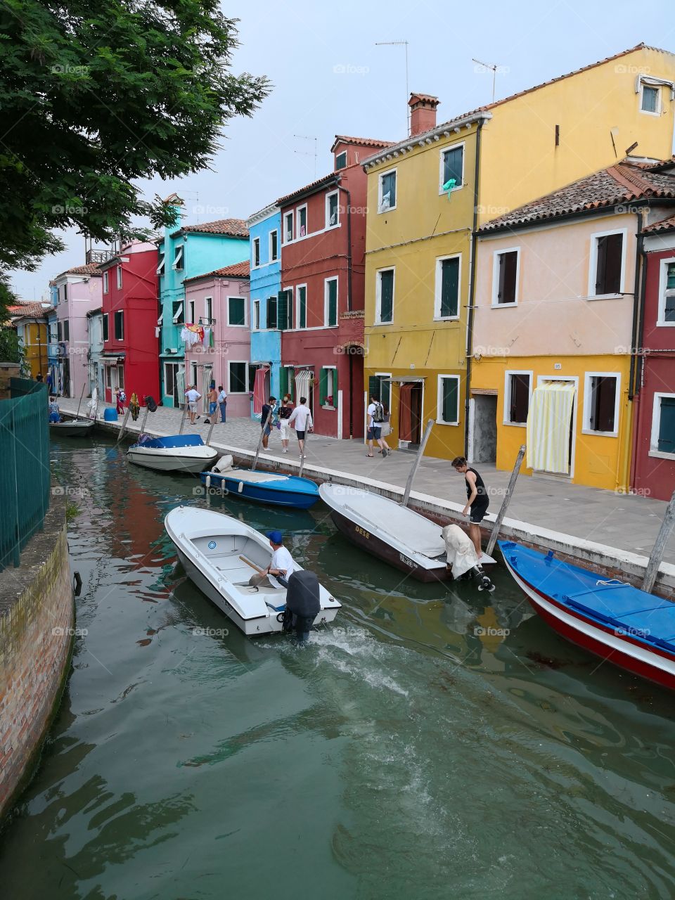 Venice colored houses