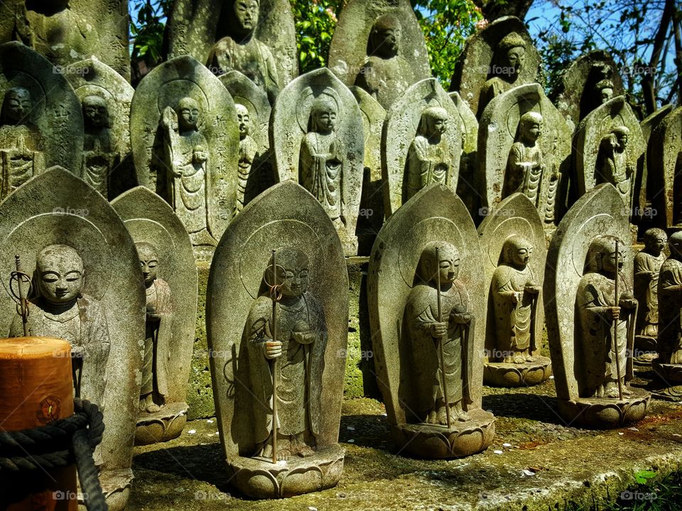 Japanese temple statues