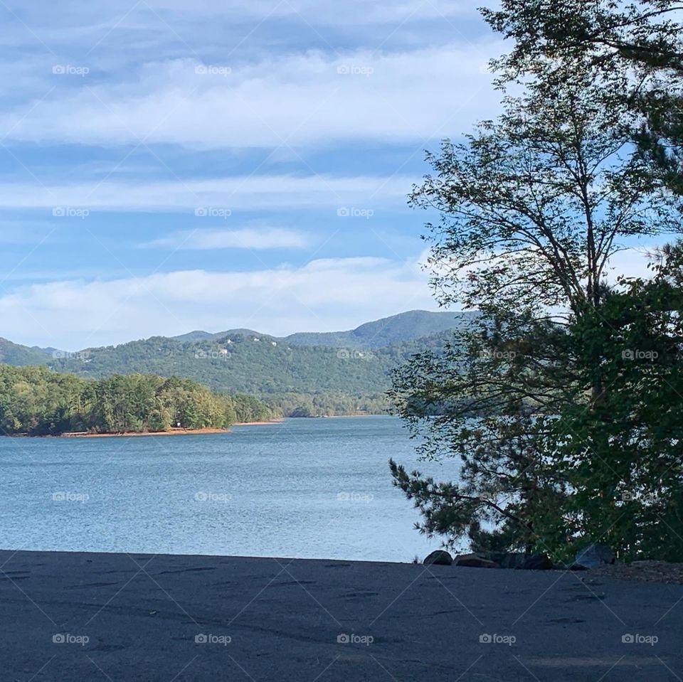 I love how the mountains are touching the sky. All the layers that make up this picture. 