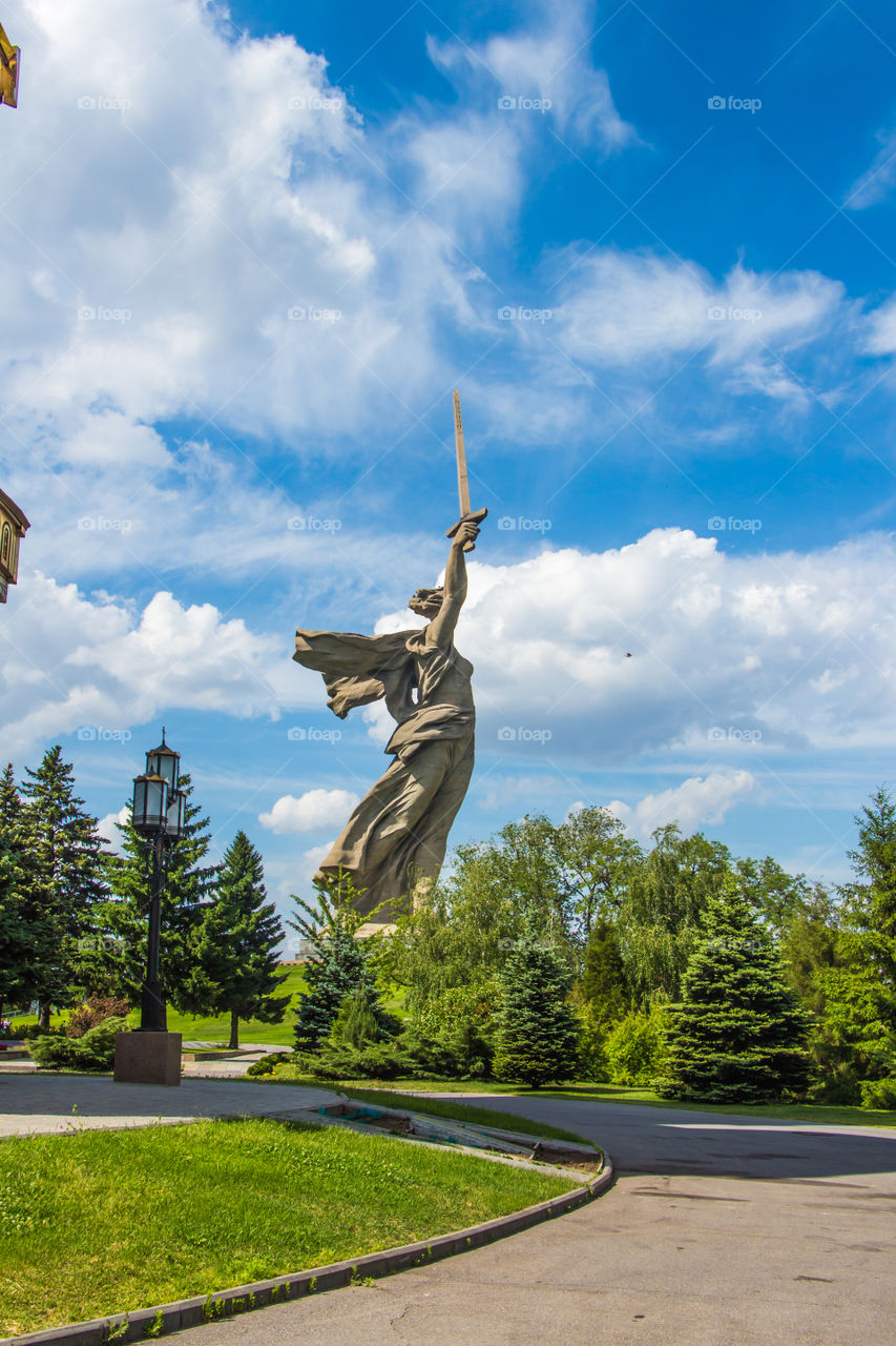The Motherland calls Statue. Volgograd city, Russia