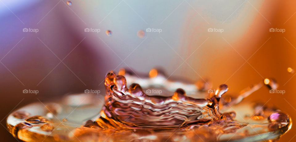 Close-up of splashing water drop