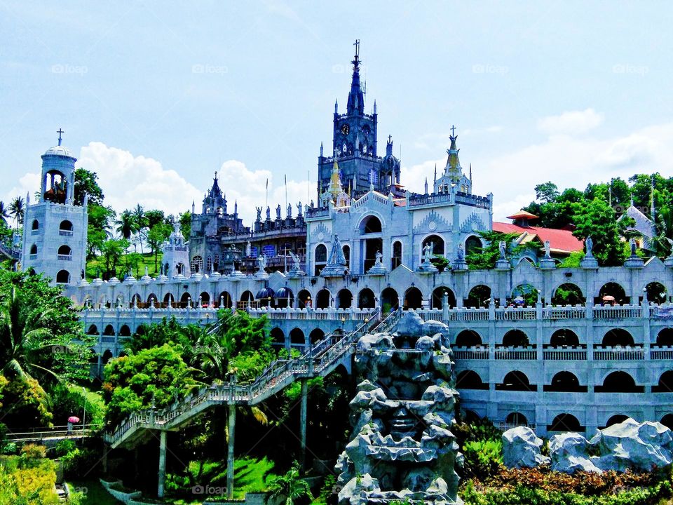 The majestic structure with spectacular architectural design of Simala Shrine in Cebu.