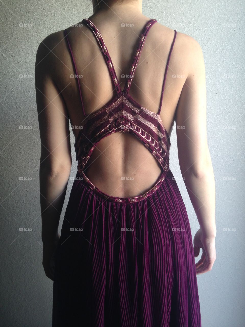 Elegant gown with beautiful fit model 