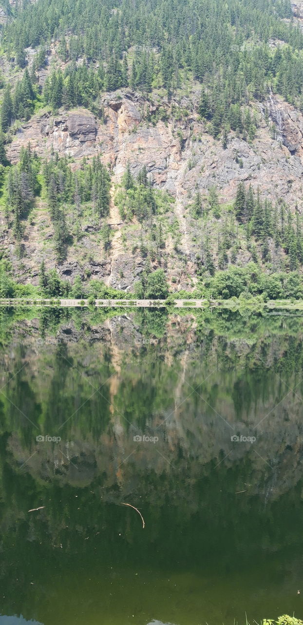 reflection in a lake in Canada