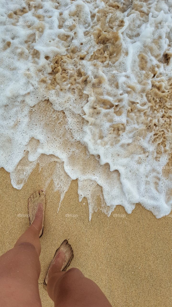 Foot in the sand