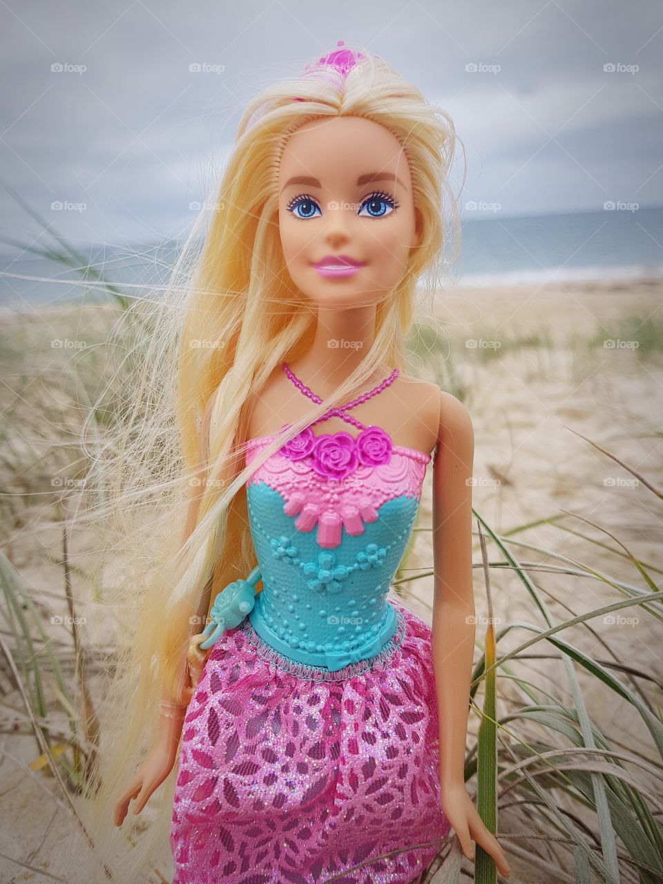 Barbie, barbie at the beach sunny day