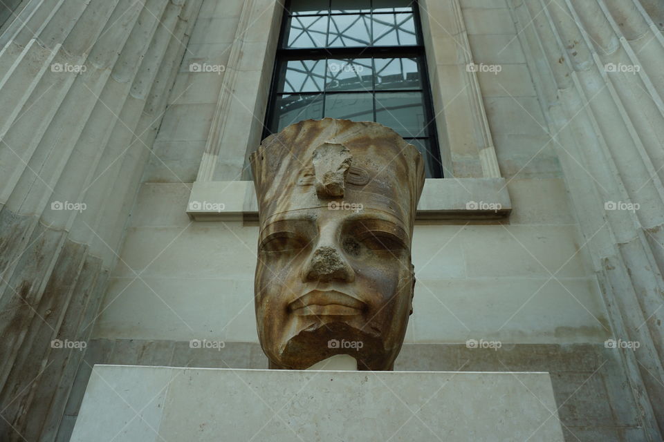 Quartzite head of the Egyptian pharaoh Amenhotep III 