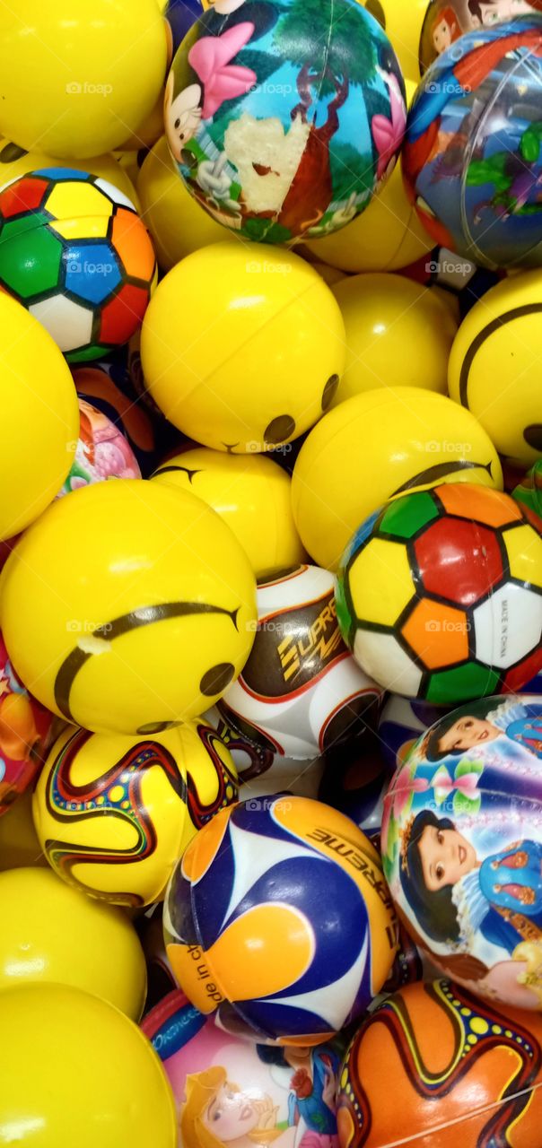 Smiley's and others colorful balls