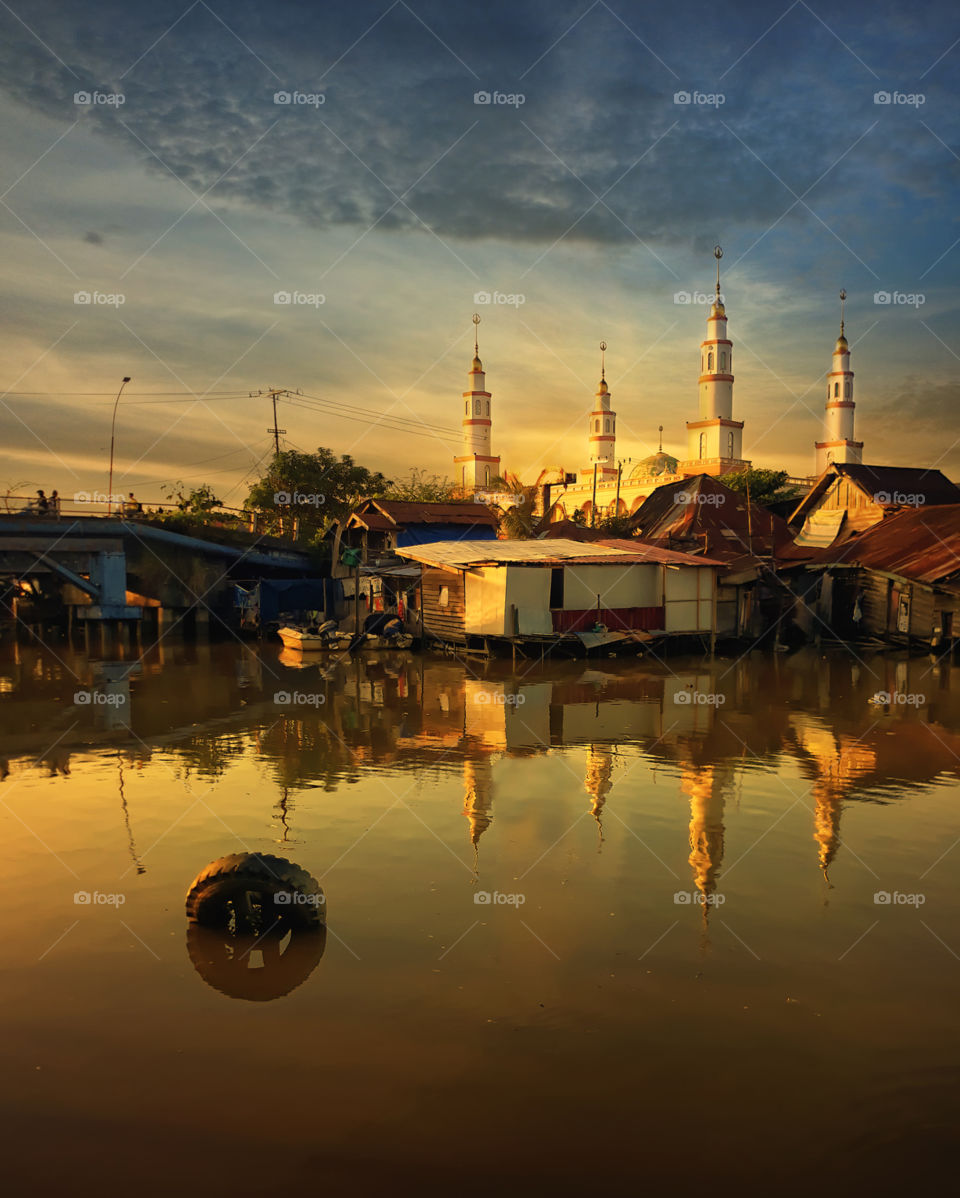 sunset at karang mumus river