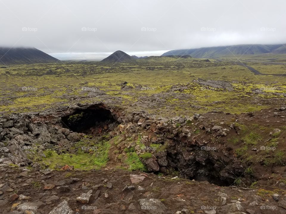 Iceland lava field