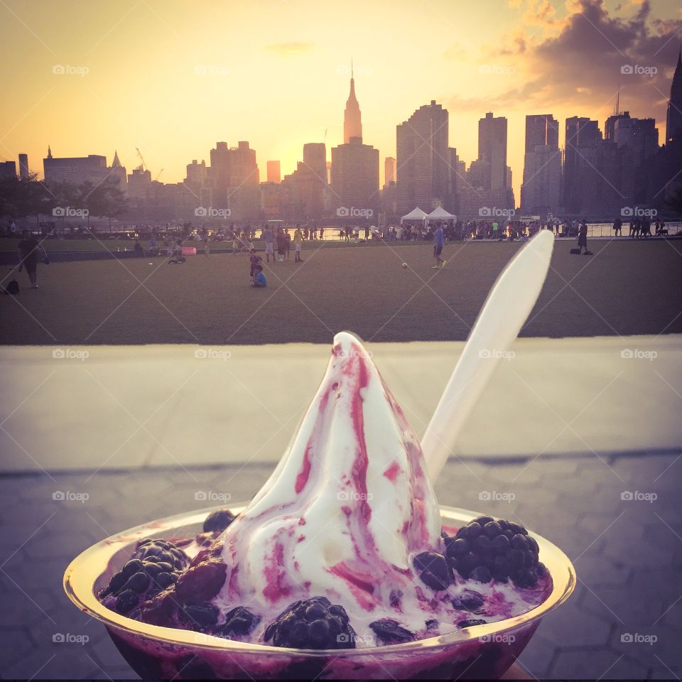 Ice cream. Ice cream in the park