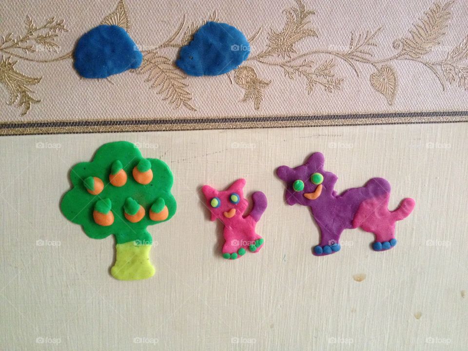 Wall Creativity. My daugther created this on the room wall