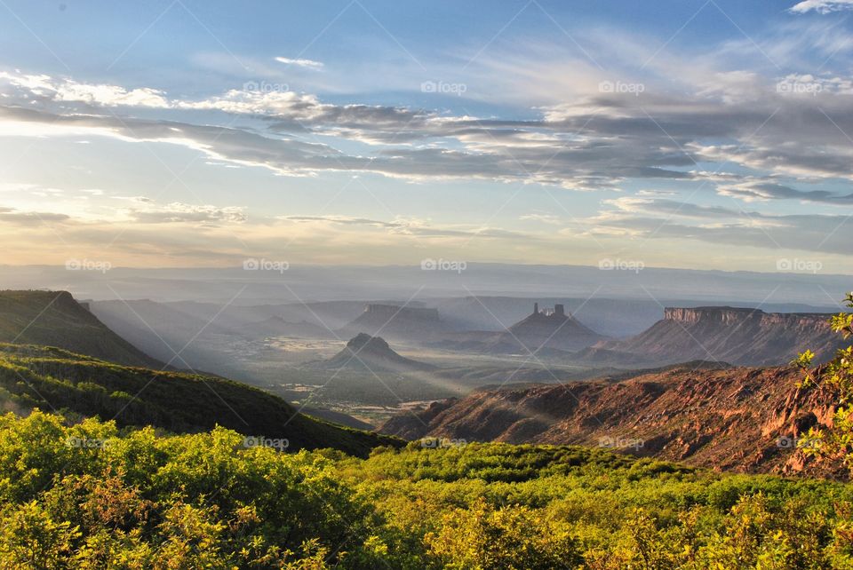 sunset at the top of the la sal mountains
