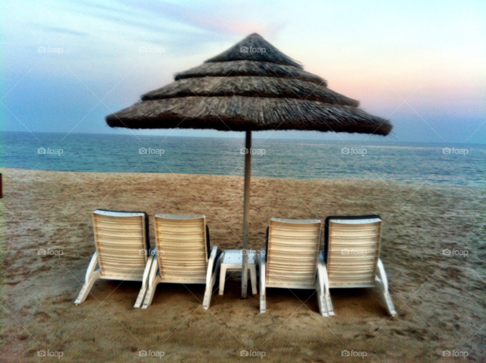 hilton hotel resort mangaf al kuwait beach sky chair by LisAm
