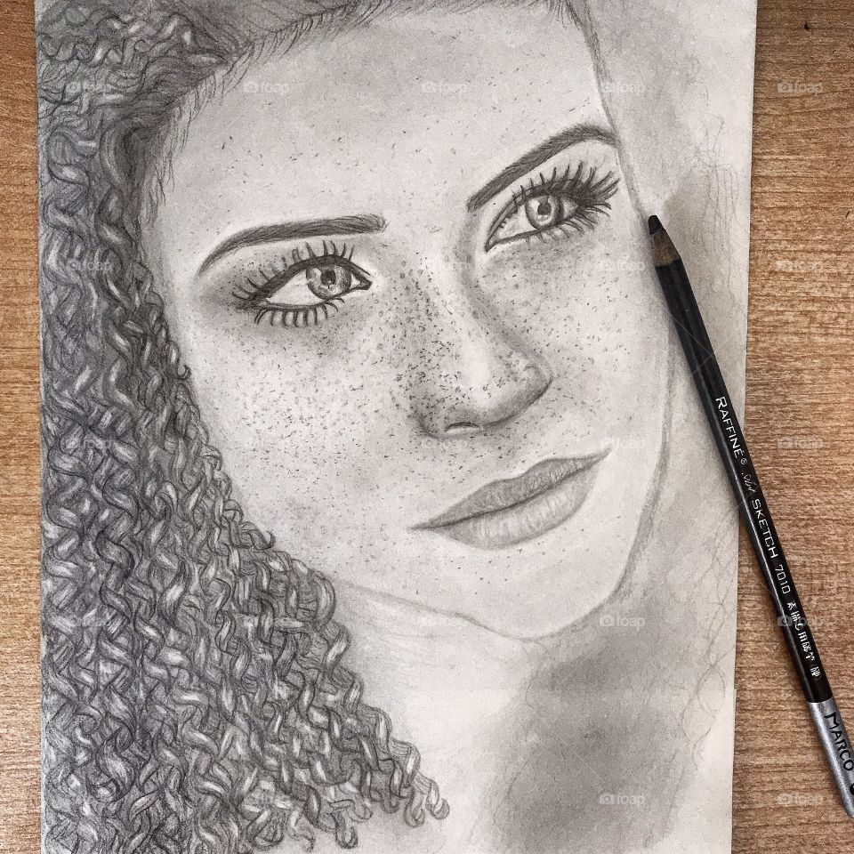 Hand-drawn Charcoal Portrait 