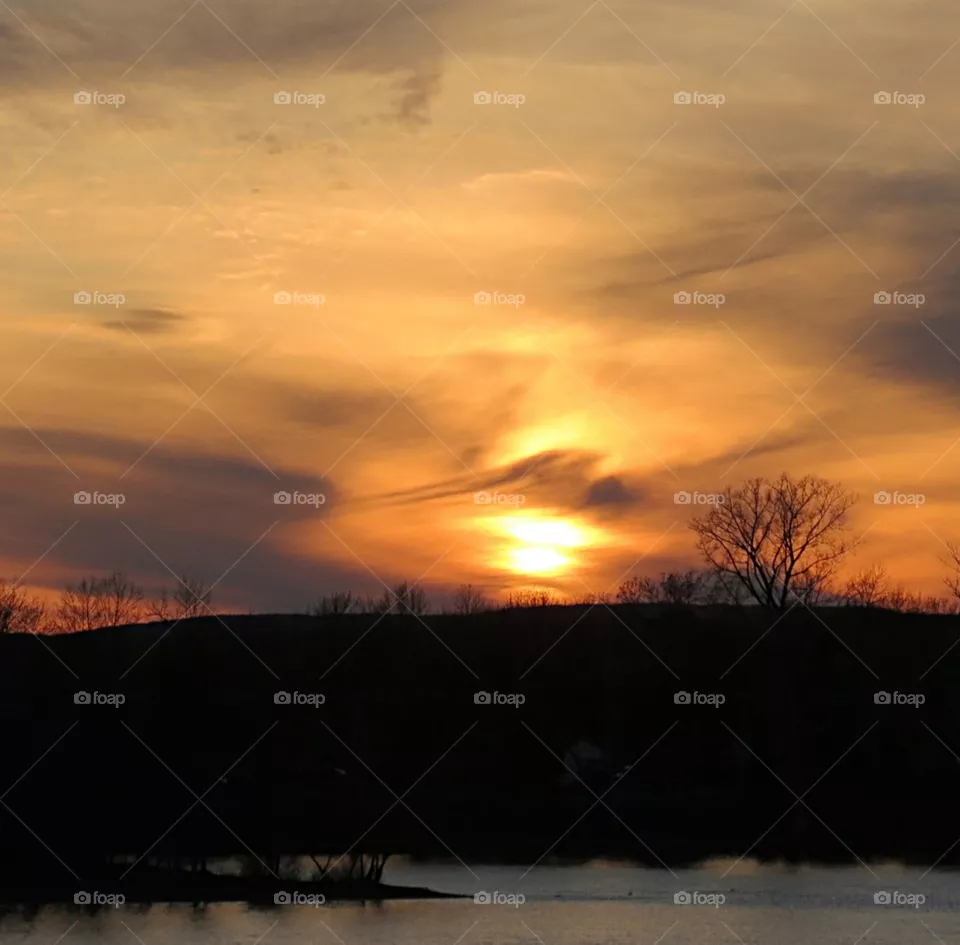 Blazing sunset