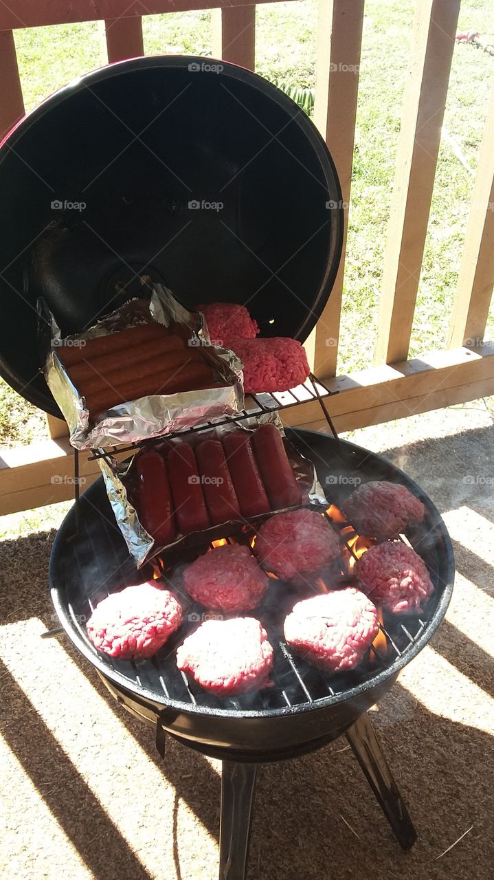 firing up the grill