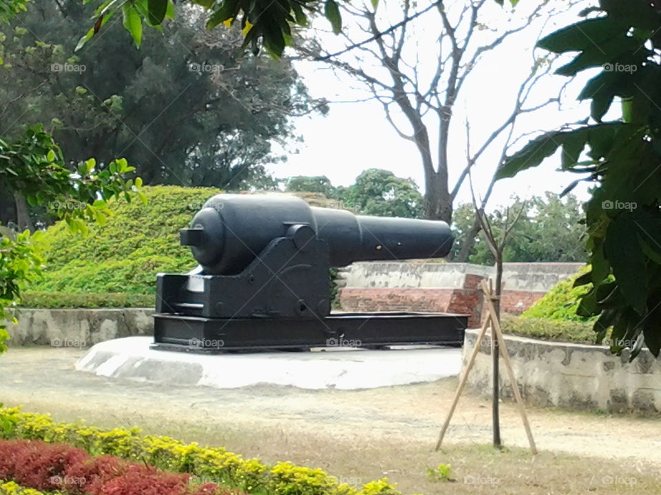 Old British cannon in Tainan Taiwan
