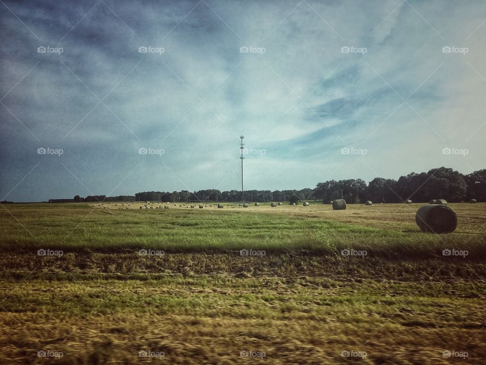 Hay bale fields 