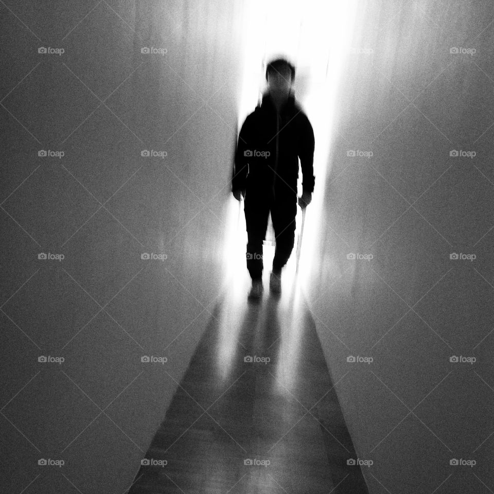 Man at corridor